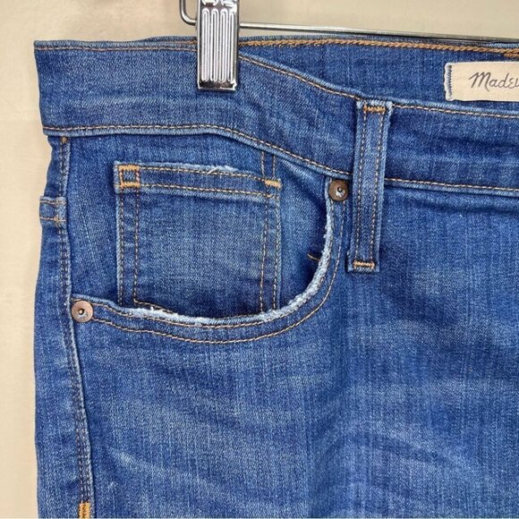 MADEWELL 9" High Rise Skinny Distressed  Jeans Size 32 - Picture 4 of 11